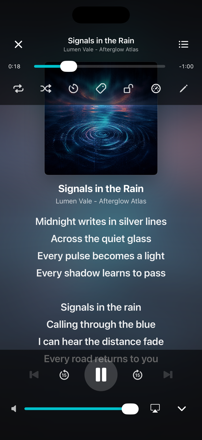 Play music with artwork, tags, and lyrics